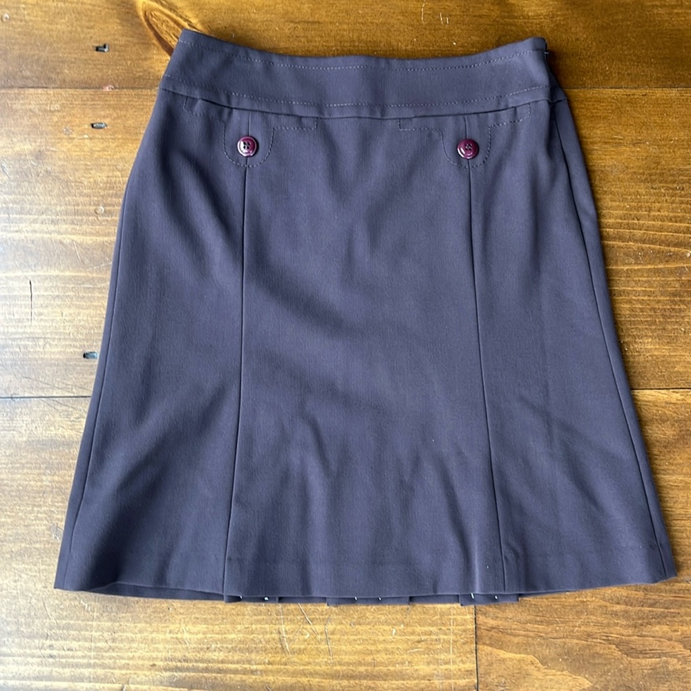 Ann Taylor Brown Lined Career Skirt 6
